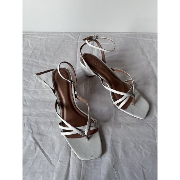 RAYE Horizon Heels White Sandals Leather - Picture 4 of 7